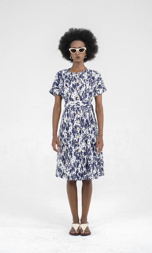 SIXDO Raw Midi Dress